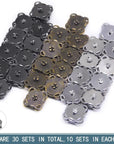 30 Sets Magnetic Snaps Button for Purse Handbag Wallet Overcoat Bag Mixed 3 Colors Fasteners Snap Buttons