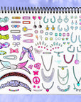 Make-Up & Hair Design Sketch Portfolio (11452) Sketchbook for Beginners, Sketchbook with Stencils and Stickers for Ages 6 and Up
