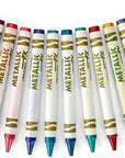 Metallic Crayons (16Ct), Kids Crayons for Coloring and Drawing, Glitter, Shiny, and Unique Colors, Gift for Kids, Nontoxic, 3+