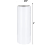 Sublimation Skinny Tumbler Straight Blank White 20Oz - Sublimation Tumblers for Heat Transfer, Stainless Steel Coffee Cup with Shrink Wrap Sleeve & Heat Tape | Vinyl DIY Gifts, 6 Pack