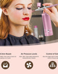 Cordless Airbrush Set - Portable Rechargeable Airbrush Kit with Compressor, Auto Handheld Air Brush Gun Sets for Makeup, Nail Art, Cake Decor, Model Painting, Barber, Tattoo