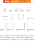Artist Watercolor Block, 140 Lb (300 GSM) Cold Press Paper Pad for Watercolor Painting and Wet Media with Easy Block Binding, 6 X 6 Inches, 15 White Sheets