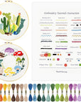 Get Started with Embroidery Basic Stitch Kit for Beginners with 28 Different Stitches and 2 Plant & Home Themes - Perfect for Craft Lovers!