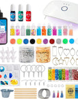 New UV Resin Kit with Light, Crystal Clear Hard Resin Sunlight Curing UV Resin Beginner Kit for Jewelry, Doming, Coating, and Casting, DIY Craft