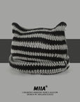 Cute Devil Knitting Striped Hat