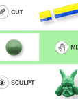 Green Stuff Putty - 12 Inches - Epoxy Putty for Miniatures, Sculpting, and Modeling - Original Kneadatite Greenstuff Putty