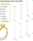 Ring Sizer Adjuster for Loose Rings, 16 Pack 8 Sizes Silicone Invisible Ring Size Reducer Guards for Men Women Wide Band Rings
