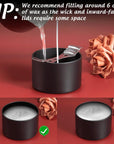 Upgraded 24 Pack Candle Tins 8 Oz with Lids, Bulk Empty Candle Jars for Making Candles, Premium Metal Candle Containers, round Candle Vessels Kit for Adults DIY Candle Making (Black and Wood Grain)