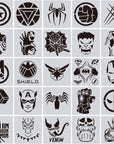 25 Pcs Superhero Stencils for Painting on Wood Canvas - Kids Drawing Painting Stencil Art Supplies Superhero Avatars and Logo Stencils for Home Decor & DIY Project