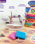 My Very Own Sewing Machine, Portable Battery Powered First Sewing Machine, Includes Fabric, Thread, Measuring Tape, & Stuffing, Beginner Sewing Machine for Kids Ages 8+