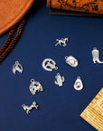 100 Pieces Western Cowboy Charms for Jewelry Making Alloy Antique Silver Cowboy Boot Hat Horse Cactus Charms Horse Western Pendant Cowboy Charms for Bracelet Necklace, 10 Styles
