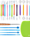Air Dry Clay Sculpting Tools, Modeling Shaping Embossing for Kids and Adults,Polymer Clay Tools,Pottery Tools Kit 19Pcs