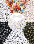 2000Pcs Letter Beads for Bracelets, 9 Color round Alphabet Number Beads with 1 Roll Elastic String for Bracelet Necklace Jewelry Making Supplies (7X4Mm)