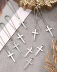 50 Pieces Cross Pendant Silver Pendant Antique Mini Cross Charm Alloy Necklace Charms Hanging Tiny Charms with 50 Pieces Chain for Jewelry Making Christmas Crafts DIY Key Chain Necklace Bracelet