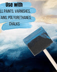 Bates- Foam Paint Brushes, Sponge Brushes, Sponge Paint Brush, Foam Brushes, Foam Brushes for Painting, Foam Brushes for Staining, Paint Sponges, Foam Brushes for Mod Podge (4 Inch)