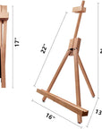 Art Easel (2 Pack) A-Frame Painting Easel, Wood Display Stand Holding Canvas up to 22" High, Portable Tabletop Easel and Sign Holder, Folding Travel Easel, Easy to Carry