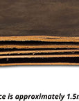 Leather Scraps for Leather Crafts – 3Lbs Mixed Sizes, Shapes with 36" Cord - Full Grain Buffalo Leather Remnants from Journal Making - Great for Jewelry, Wallets, Cricut, Arts & Crafts