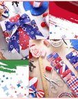 40 Pcs 4Th of July Fabric 2.6 X 40 American Flag Precut Fabric Strips for Quilting Red White and Blue Roll up Patchwork Fabric for Independence Day DIY Sewing Handmade, 8 Styles