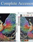 5D Phoenix Diamond Painting Kits for Adult, Fire Phoenix Full Drill round Diamond Cross Stitch Colorful Painting by Number Rhinestone Embroidery Arts Craft Diamond Art 12X12 Inch