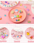 82 Pieces Candy Pendant Charm for Jewelry Making, Includes 24 Resin Candy Pendant, 22 DIY Bear Charms, 14 Gummy Heart Charms, 10 Lollipop Polymer Clay Charms and 12 Milk Tea Ice Cream Charms