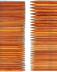 75 Pcs Double Pointed Knitting Needles Set, Carbonized Bamboo Knitting Needles, Knitting Needle for Handmade Creative DIY - 8'' Length 15 Sizes (2.0Mm -10.0Mm) (5 Needles/Size)