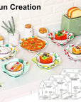 Bowl Cozy Template Cutting Ruler Set, 3Pcs Acrylic Transparent Quilting Bowl Templates for Hot and Cold Food Bowl Rack, DIY Kitchen Art Craft Acrylic Stencil Cut on Fold Template Sewing (White)