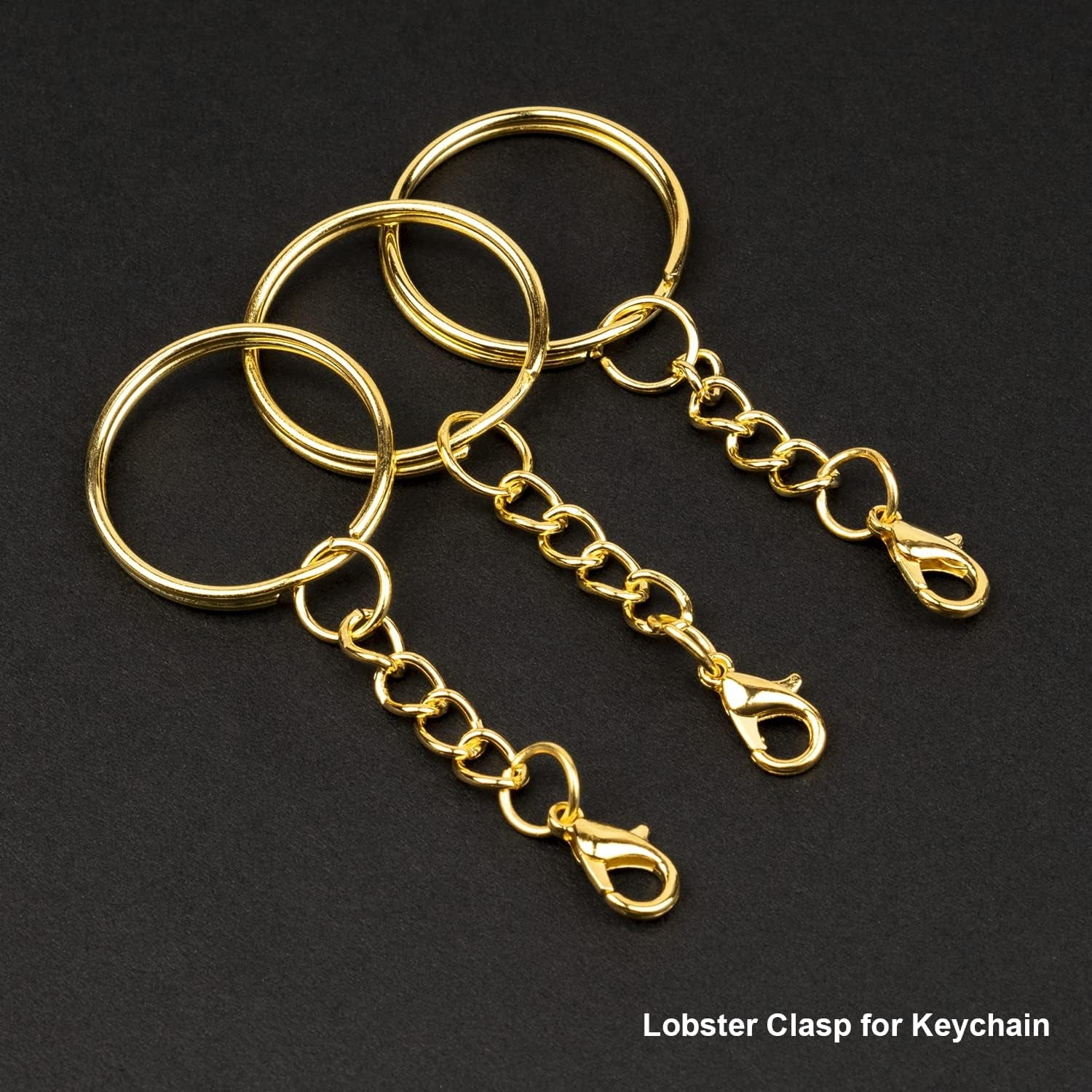 Lobster Clasps, 100Pcs Gold Lobster Claw Clasps for Handmade Necklace, Bracelet Jewelry Making Accessories Fastener Hook(12Mmx6Mm)