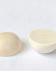 200 Pieces 1 Inch Wooden Split Balls Half round Wood Beads Unfinished Wooden Half Sphere for DIY Crafts