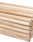 Long Wood Dowel Rods Unfinished Natural Wood Craft Dowel Sticks 50 Pack 1/4 Inch×12 Inch
