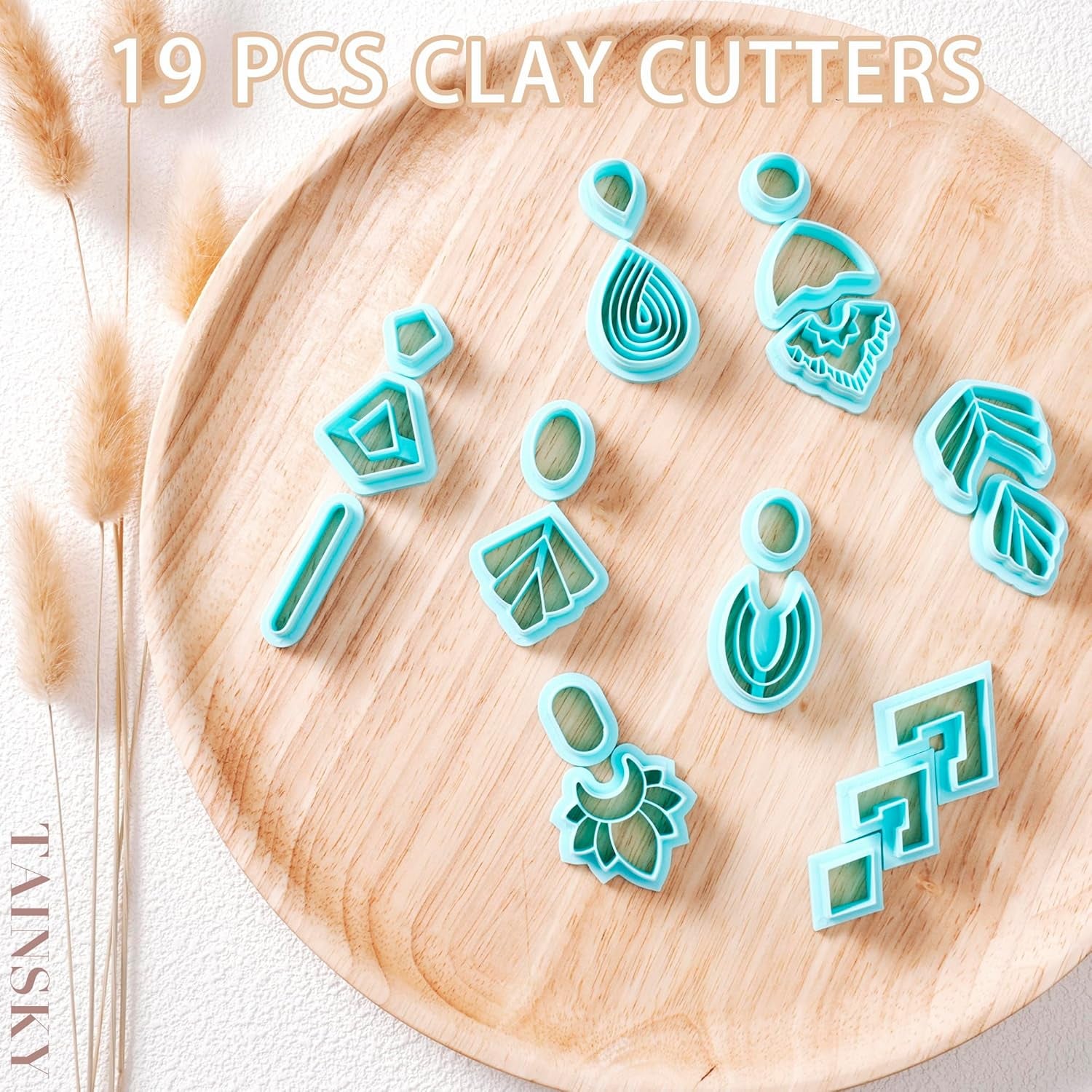 Polymer Clay Cutters, Set of 19 Shapes Boho Clay Cutters for Polymer Clay Jewelry, Organic Clay Earrings Cutters, Polymer Clay Cutters for Polymer Clay Jewelry Making