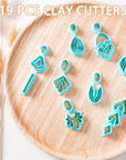 Polymer Clay Cutters, Set of 19 Shapes Boho Clay Cutters for Polymer Clay Jewelry, Organic Clay Earrings Cutters, Polymer Clay Cutters for Polymer Clay Jewelry Making