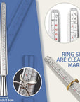 Ring Sizer Mandrel Ring Making Tool Ring Shaper Tool Fix Bent Rings Metal Size Measuring Repair Kit with Jewelry Mallet