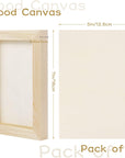 10 Pcs 5X7 Wood Panel Boards, Unfinished Wood Canvas Wooden for Painting, Arts, Pouring Use with Oils, Acrylics