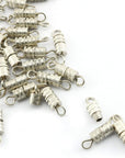 Barrel Screw Clasps 50PCS Silver Screw Barrel Jewelry Necklace Bracelet Clasps Connectors 4X13.5Mm