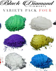 **Variety Pack 4** Cosmetic Grade Natural Mica Powder|Pearlescent Pigment | Dye | Vegan | Cruelty-Free | Eyeshadow, Nail Polish, Bath Bomb | (Includes Imperial Red/Pink)