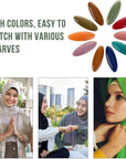 32 Pcs Scarf Safety Pins,Colorful Hijab Pins,Plastic Hijab Clip Bulk,Fashion Brooches and Pins for Girls Women(21 Colors)