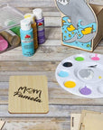 48 Pieces 4 X 4 Inches Unfinished Square Wood Blank Coaster Bulk for Drinks, Painting, Writing, Bar, Kitchen Home Decor, DIY Craft, Party (Set of 48, Square)
