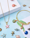 60Pcs Alloy Ocean Starfish Seashell Conch Charms Colorful Enamel Ocean Life Sea Animal Pendants Charms Craft Supplies for DIY Jewelry Making Birthday Wedding Party Favor Gifts