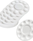 15 Pack Paint Tray Palettes for Kids, Plastic White Palettes for Students, Paint Holder, Paint Supplies