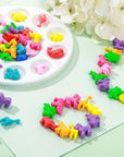 180 Pieces Animal Shaped Beads Animal Beads Plastic Beads for Kids Zoo Marine Life Animal Design Plastic Beads for Kids DIY Crafts Jewelry Bracelets Necklaces Keychains Making Multi Color