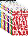 12 Sheets Alphabet Stickers, 12 Colors Self Adhesive Vinyl Letter Stickers Aesthetic, Waterproof Letter Sticker for Water Bottles, Door, Car, Scrapbooking, Poster, Cup