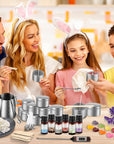 Complete Candle Making Kit,Candle Making Supplies,Diy Arts and Crafts Kits for Adults,Beginners,Kids Including Wax, Wicks, 6 Kinds of Scents,Dyes,Melting Pot,Candle Tins