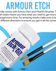 Armour Etch Glass Etching Cream - Starter 2.8Oz Size - Bundled with Application Brushes