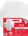 (10 Sheets) 651 Transparent Adhesive Craft Vinyl for Cricut, Silhouette, Cameo, Craft Cutters, Printers, and Decals - 12" X 12" - Gloss Finish - Outdoor and Permanent