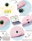 Upgraded Glitter Safety Eyes 324 Pcs 6-24Mm Safety Eyes for Crocheting with Washers and Size Tools Large Crochet Safety Eyes for Amigurumi Gift for Crochet Lovers Halloween Decorations