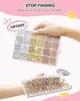 1740 Pieces Gold Beads for Friendship Bracelets Making Kit, 8 Shapes Organized Jewelry Making Supplies Spacer Beads Set with Rhinestones Crafts Gifts for Teen Girls Ages 6 7 8 9 10 11 12