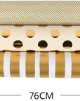 Jumbo Gold Wrapping Paper Roll - Gold Print for Birthday, Holiday, Wedding, Baby Shower Packing - 3 Rolls - 30 Inch X 120 Inch per Roll