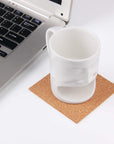 40 Pack Self Adhesive Cork Squares and round DIY Adhesive Cork Board for Coasters and DIY Crafts