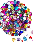 900Pcs Gems Jewels for Crafts, Acrylic Flatback Rhinestones for Halloween Pirate Party Decorations, Crafting Embellishments Gemstone (9 Shapes, 6-13Mm)