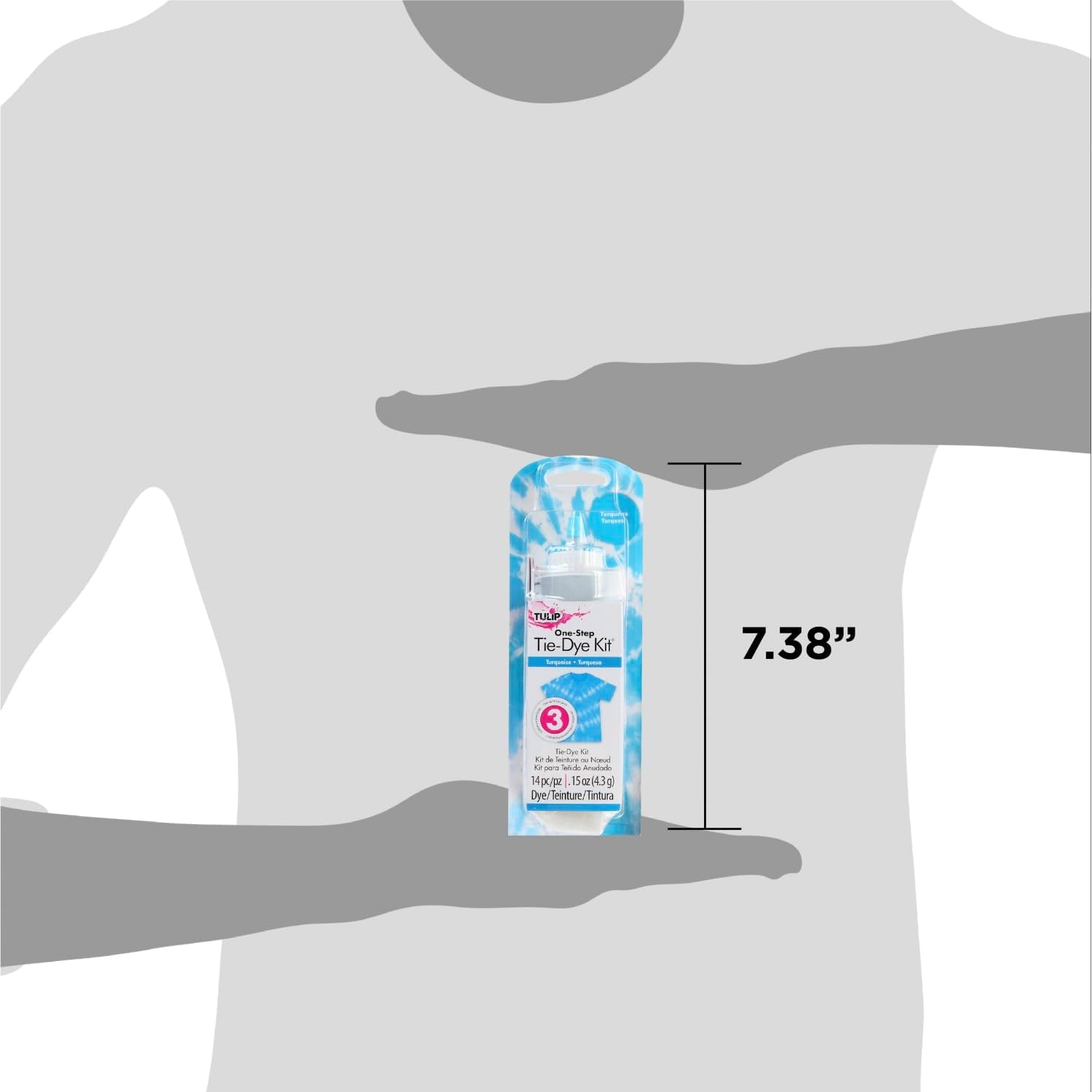 One-Step Tie-Dye Kit  Fabric Dye Open Stock 21548 Fdy Opstk Turquoise 3/36, as Detailed